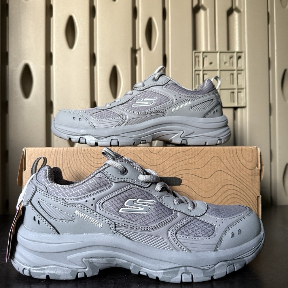 Skechers Trego Reeds Mill Road Womens 9.5 Grey Trail Running Sneakers 180118